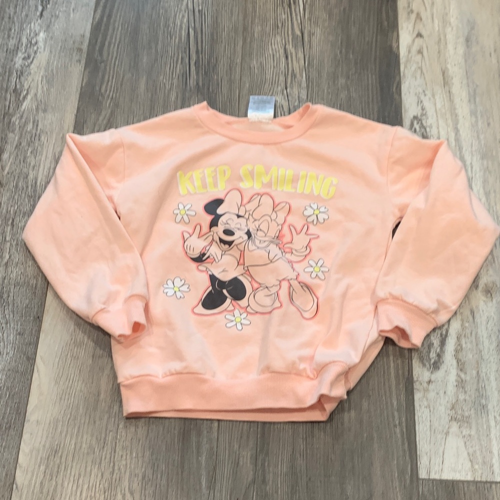 Disney Peach Kids Sweatshirt with Cartoon Print